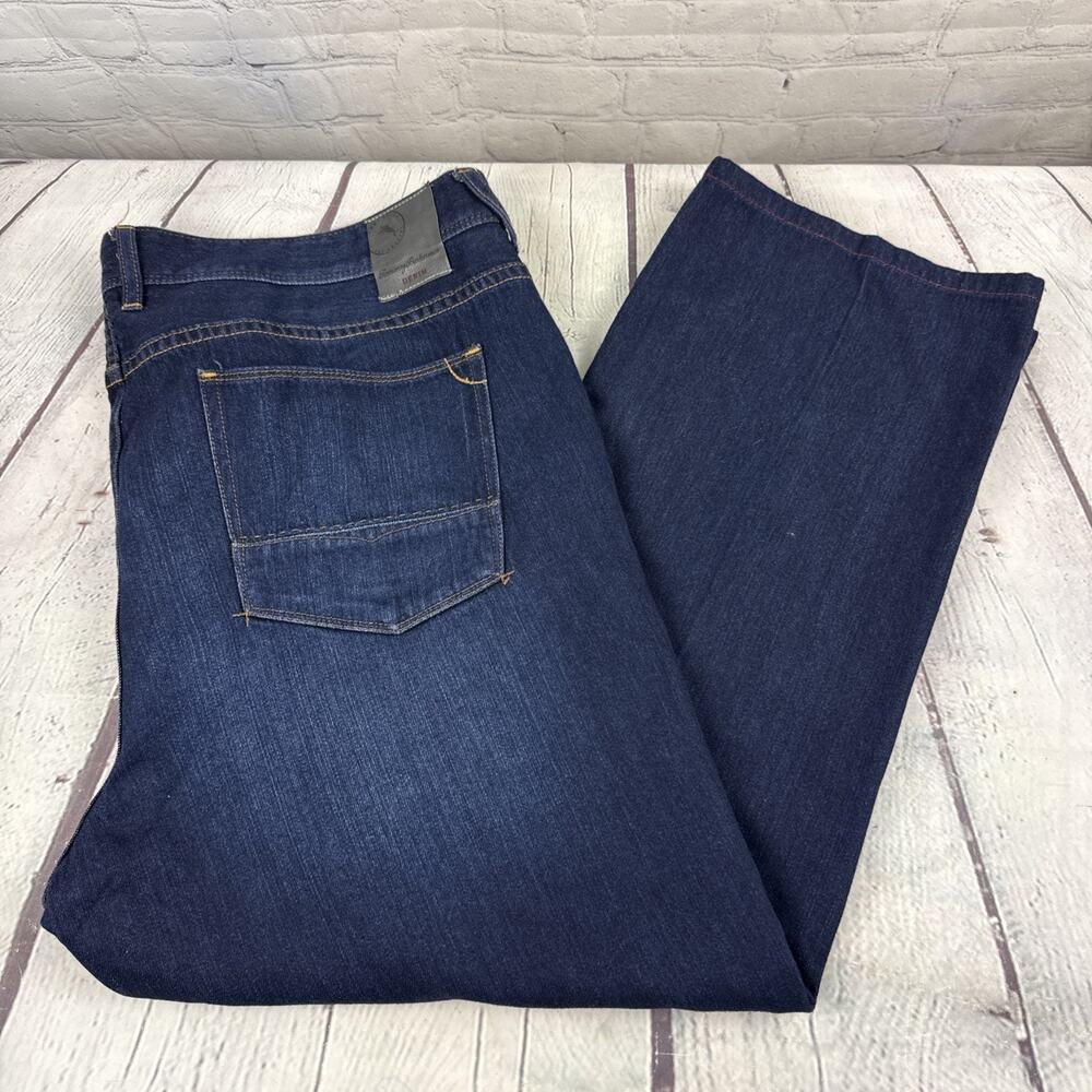 Tommy Bahama Cayman Island Jeans Men 40x30 (28) Blue Dark Wash Denim Relaxed Fit